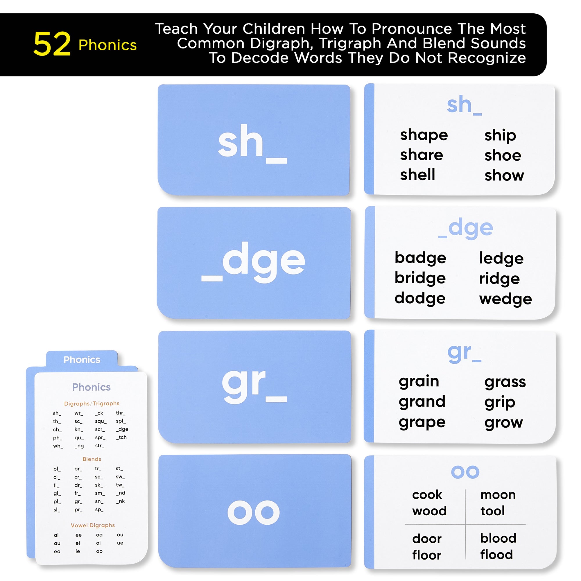 652 Sight Words/Phonics Flash Cards Dolch & Fry Flash Cards Bundle