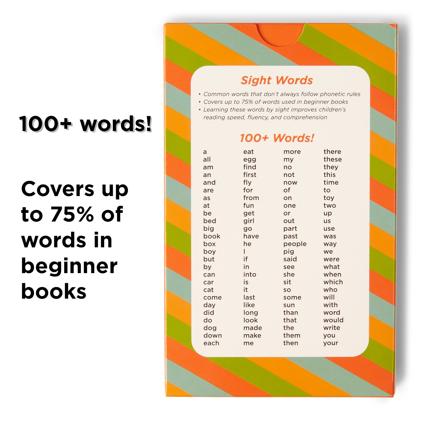 100+ Preschool Sight Words Flash Cards (Pre-K) | Think Tank Scholar